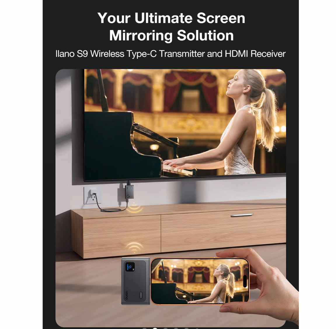 Transmisor y Receptor HDMI Inalámbrico S9