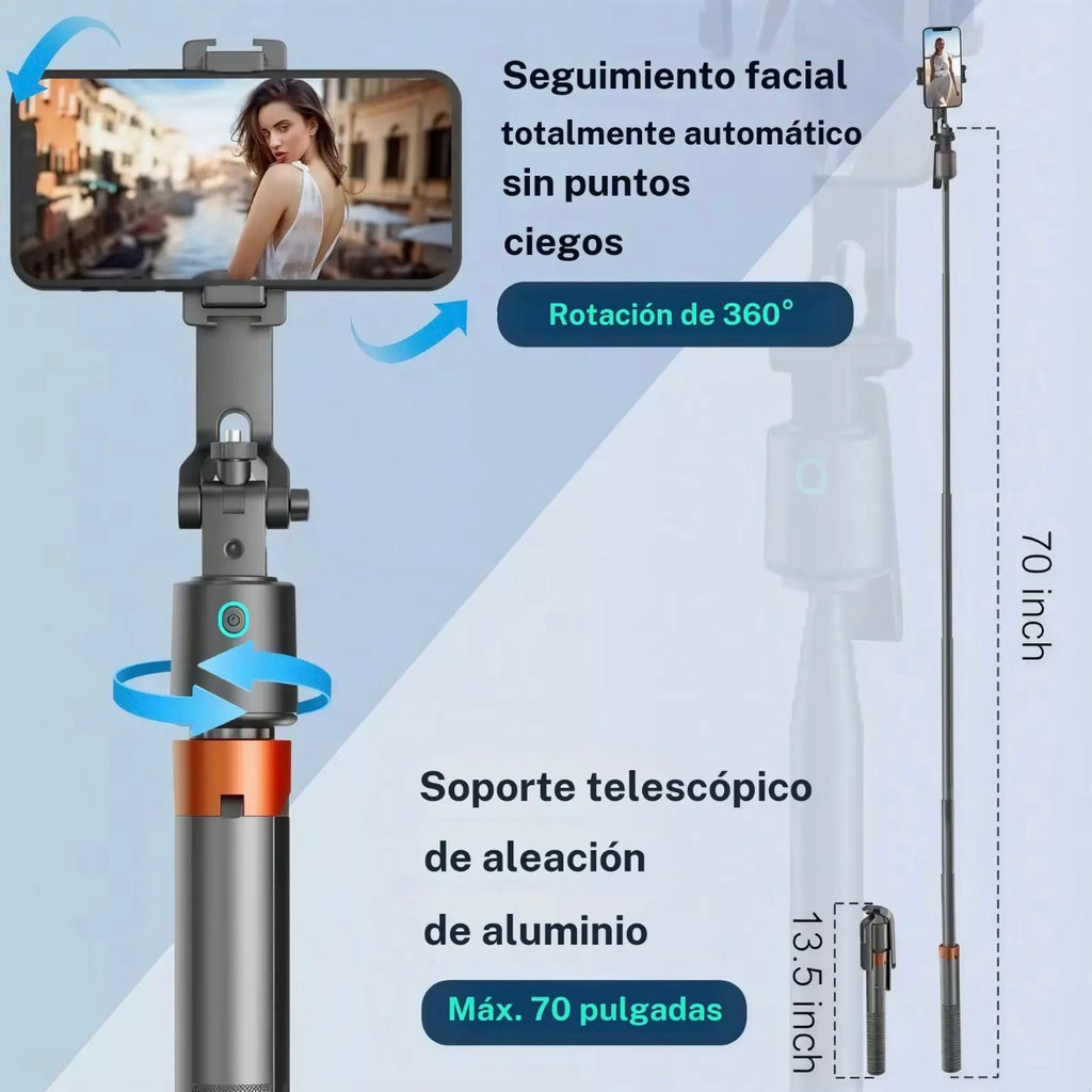 Palo selfie trípode con seguimiento