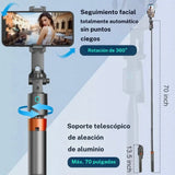 Palo selfie trípode con seguimiento