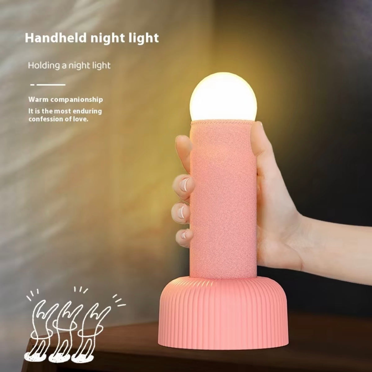 Luz Nocturna recargable de mano para dormitorio lampara