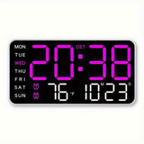 Reloj de pared digital grande con pantalla LED