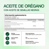 Aceite de orégano 300 cápsulas con aceite. Semilla negra ￼