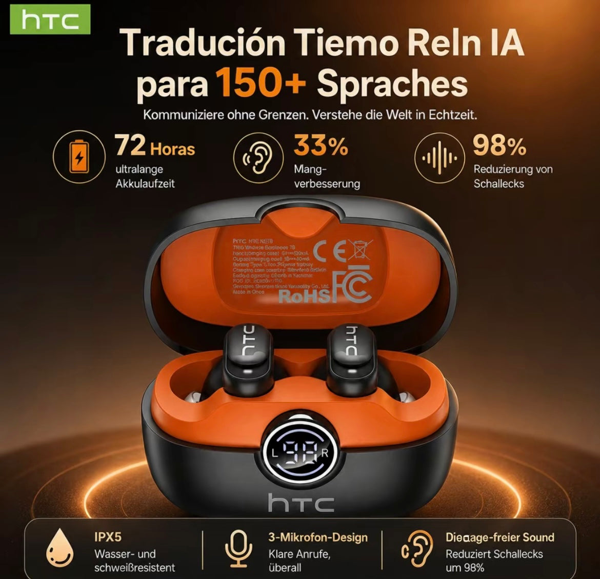 Auriculares Bluetooth HTC NE79