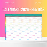 Calendario 2026 póster de pared