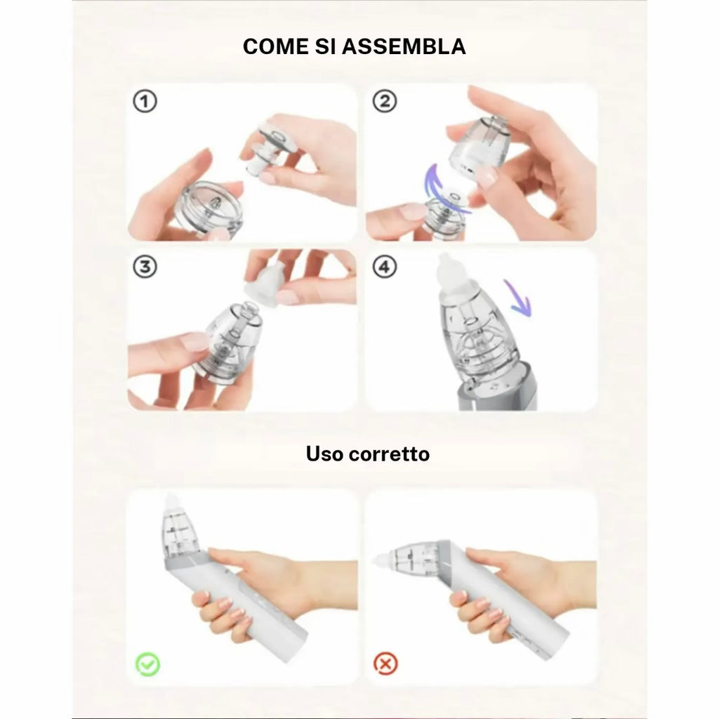 Aspirador de mucosidad nasal para bebé