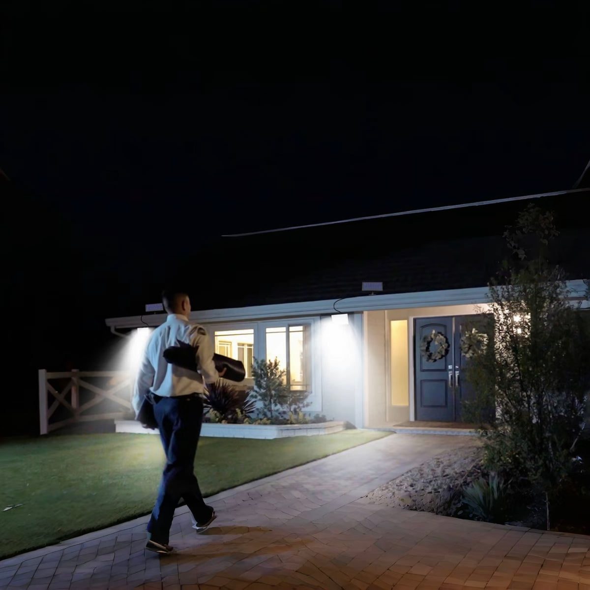 Luz led solar para exteriores con sensor