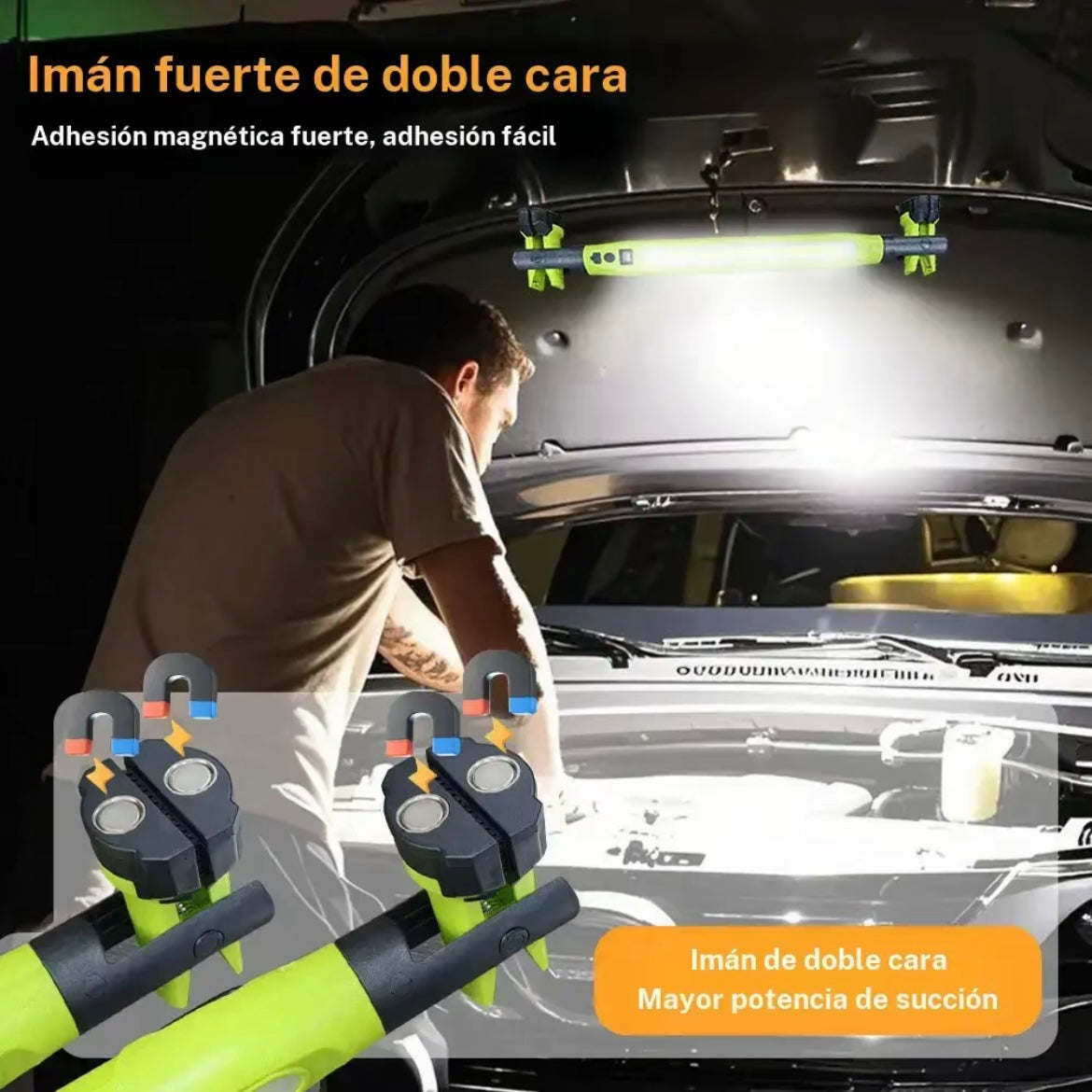 Luz de trabajo magnética