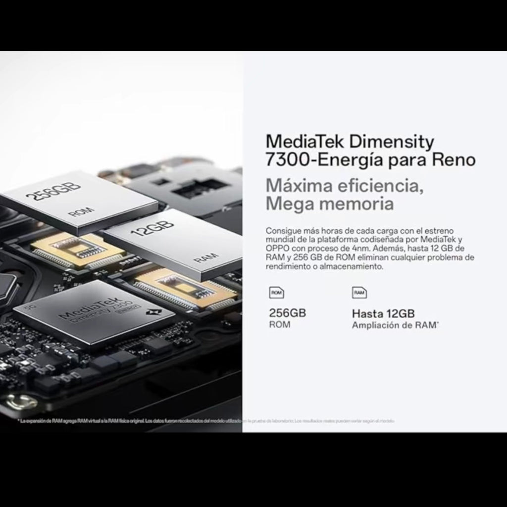 OPPO Reno12 5G Nuevo- Pantalla AMOLED 6.7"