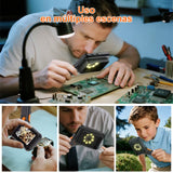 INSKAM Lupa de mano con luzlupa de lectura rectangular de 500X