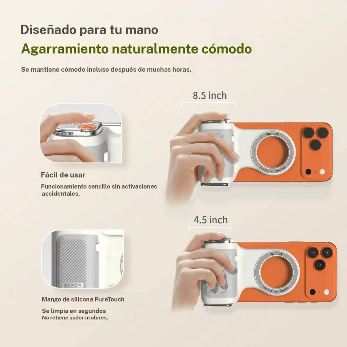 Agarre para Teléfono magsafe Control de Cambio de Cámara y Enfoque,