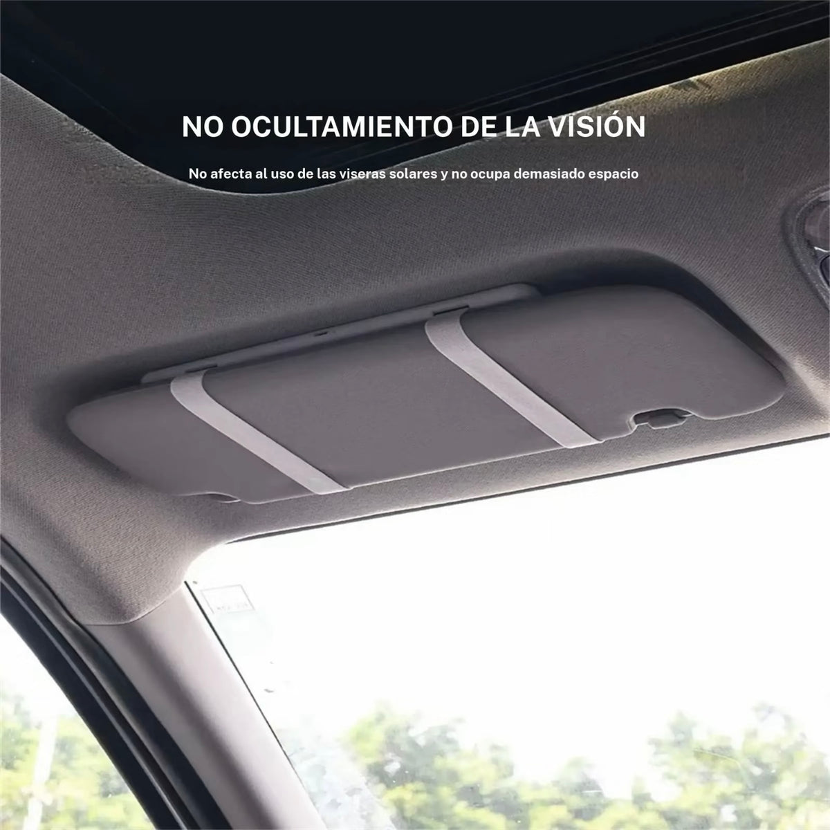 Espejo de maquillaje LED para coche