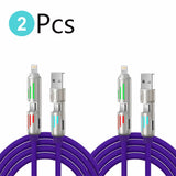Cable usb tipo c a tipo c 4en1 de 240w