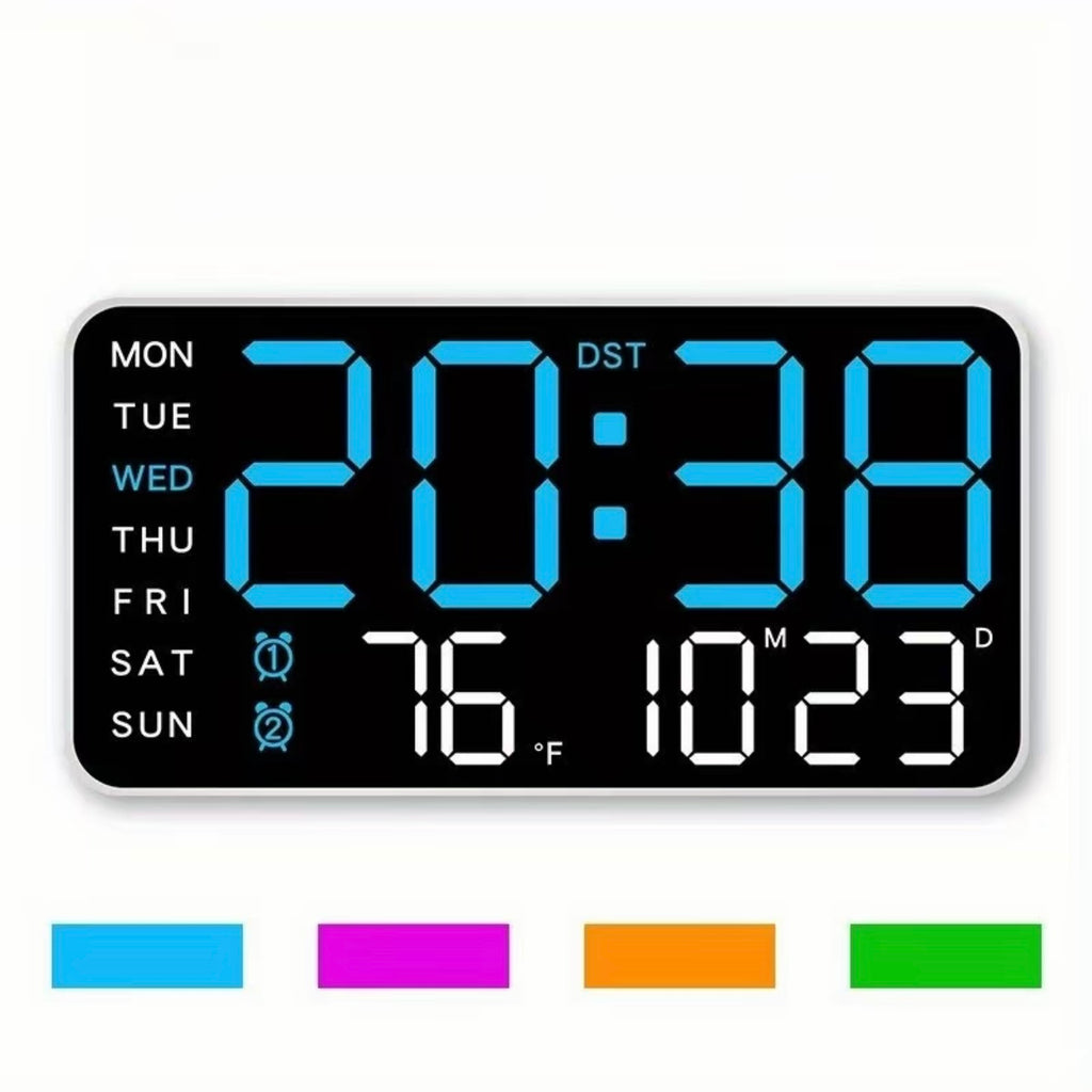 Reloj de pared digital grande con pantalla LED