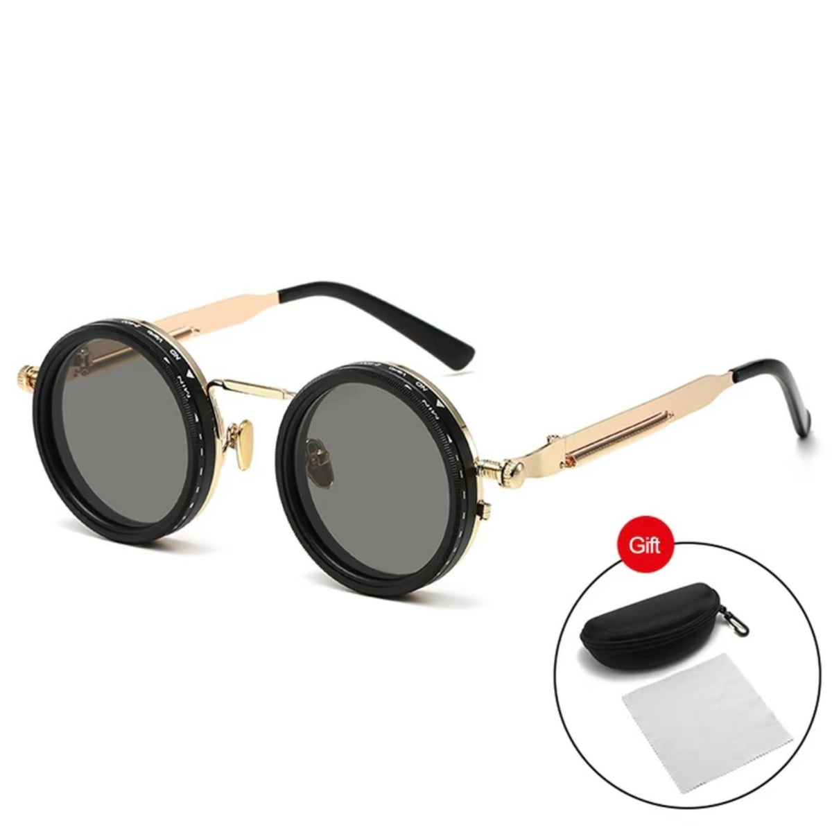 Gafas de sol ajustables 1-9 Gafas de pesca polarizadas redondeadas con lentes de filtro