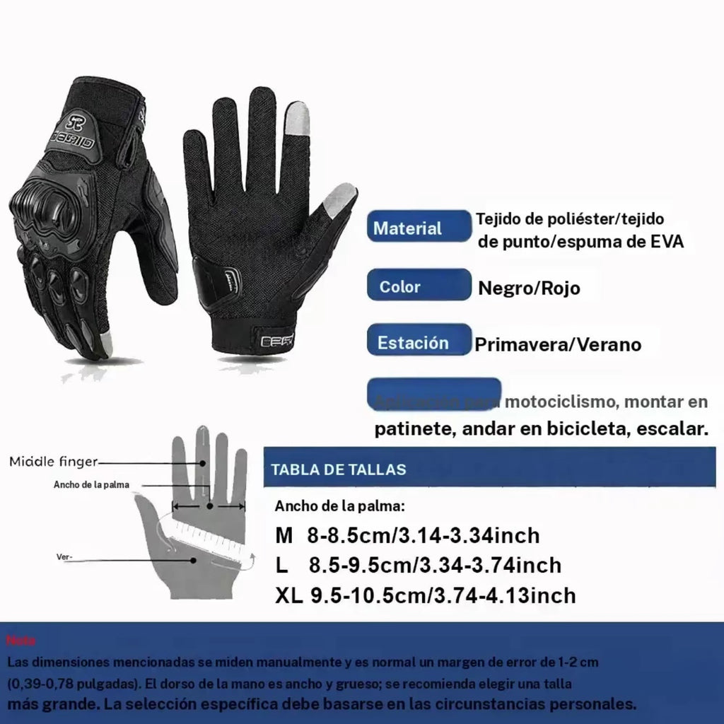 Guantes con protección ciclismo￼