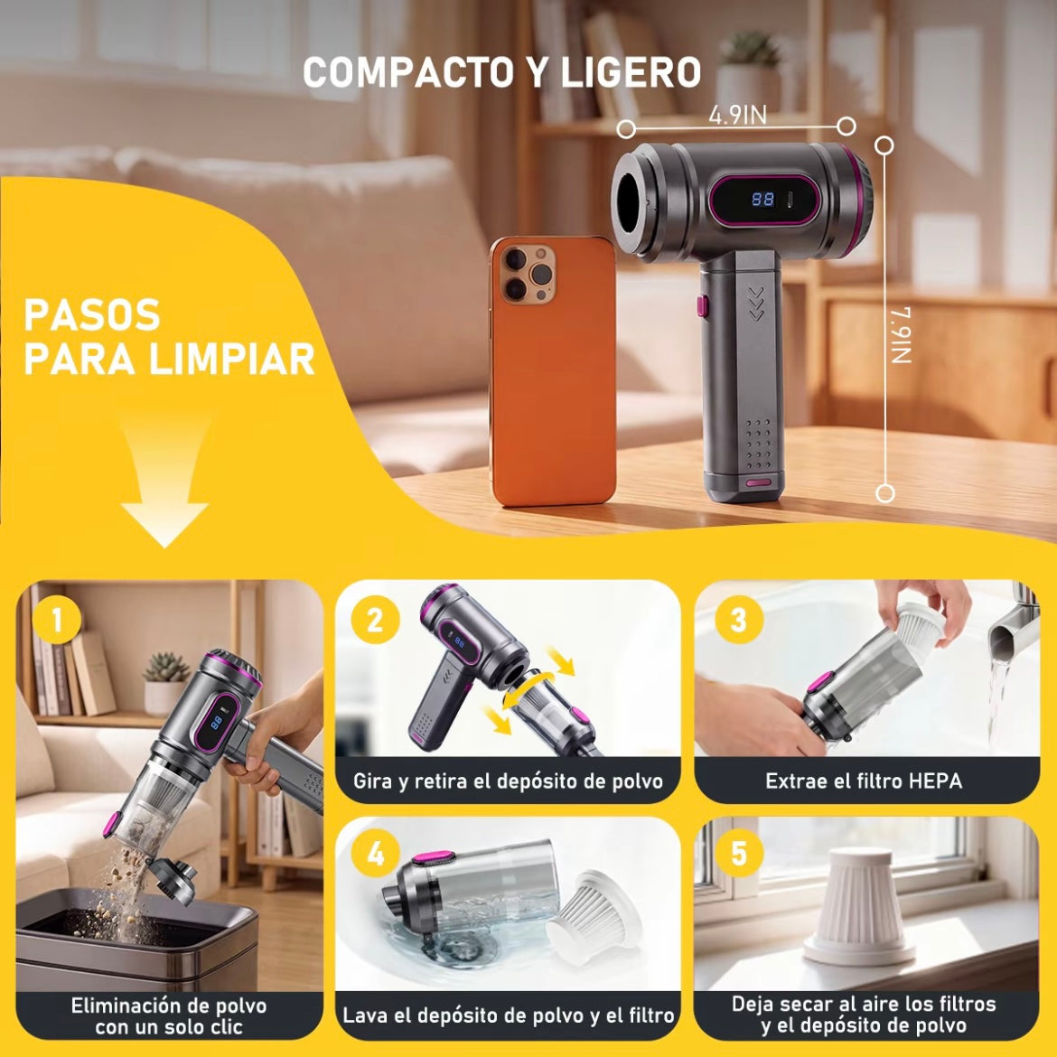 Aspirador inalámbrico CEKPUG V 35