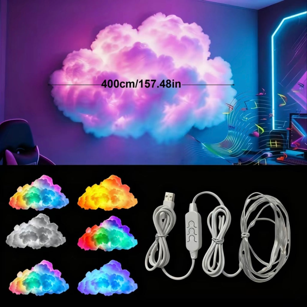 Luz led de fantasía "nube eléctrica" DIY