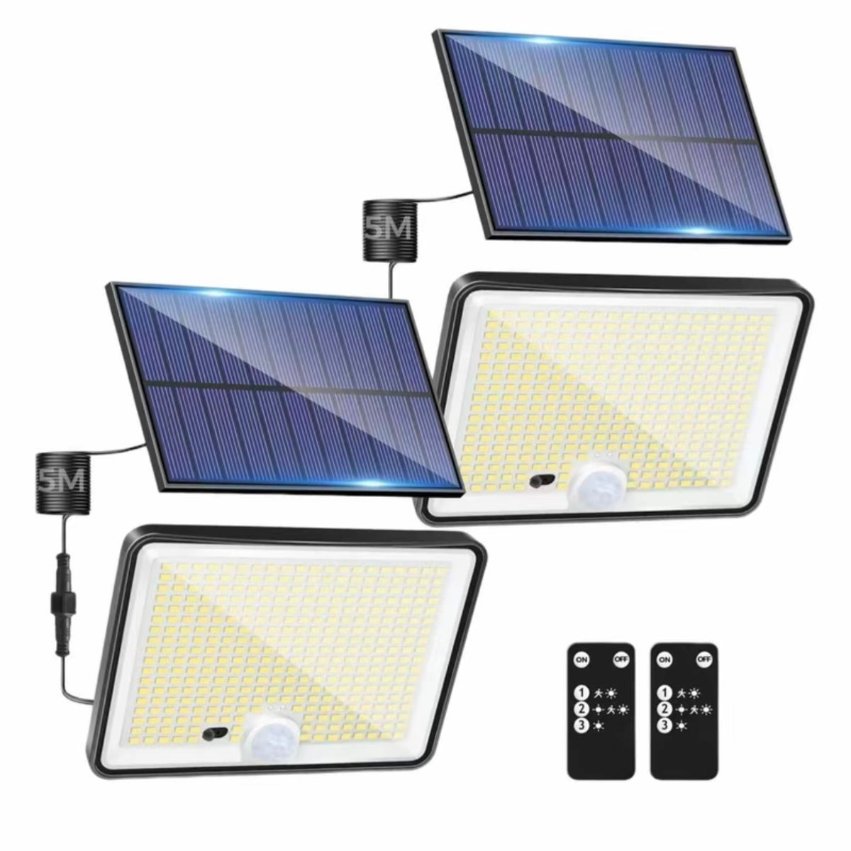 Luz led solar para exteriores con sensor