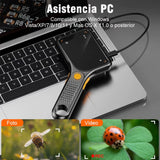 INSKAM Lupa de mano con luzlupa de lectura rectangular de 500X