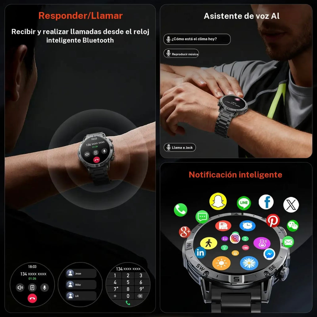Reloj inteligente pantalla HD 1.7”