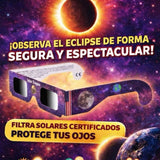 Gafas, eclipse solar, homologado y certificado ISO ￼