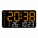 Reloj de pared digital grande con pantalla LED