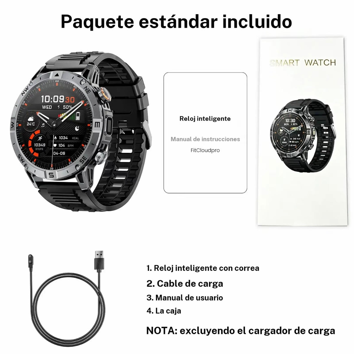 Reloj inteligente pantalla HD 1.7”