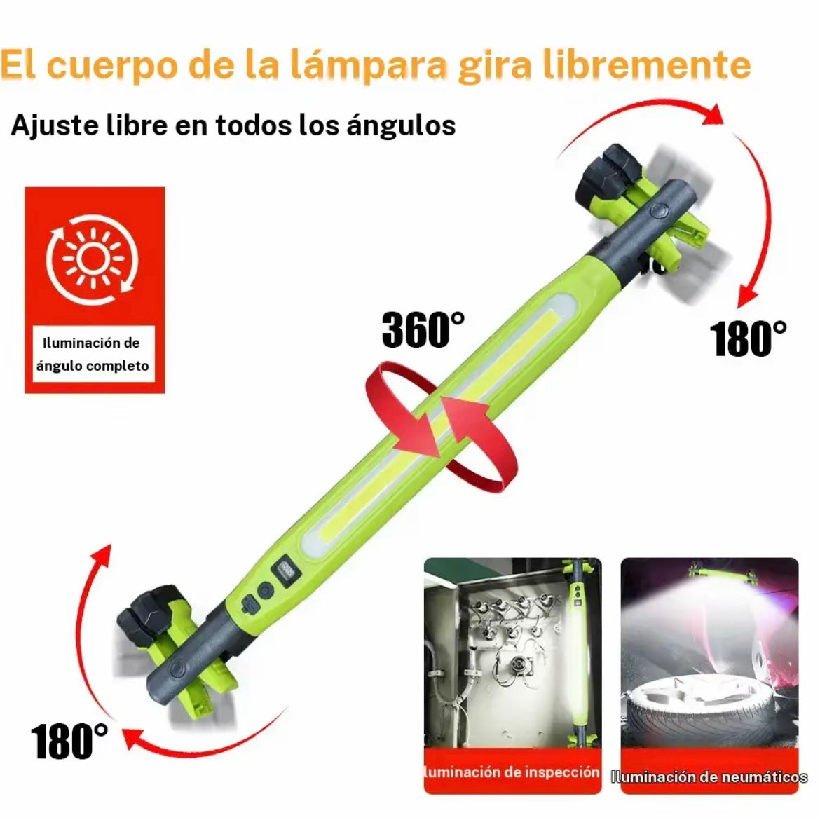Luz de trabajo magnética