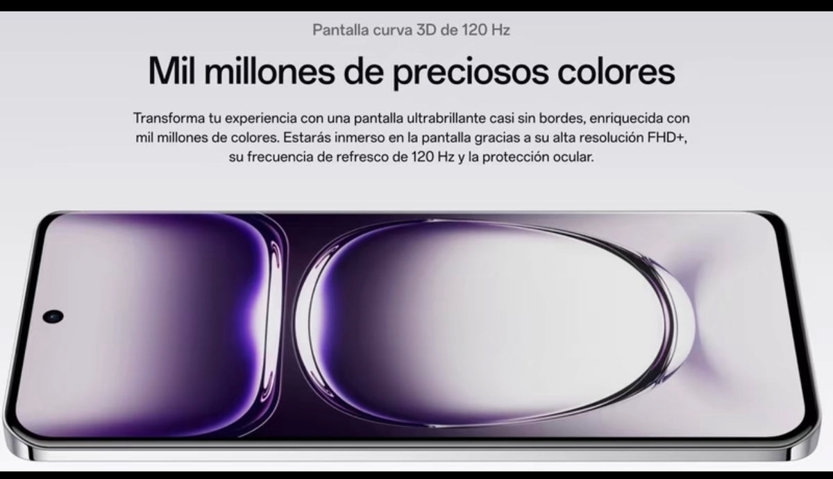 OPPO Reno12 5G Nuevo- Pantalla AMOLED 6.7"