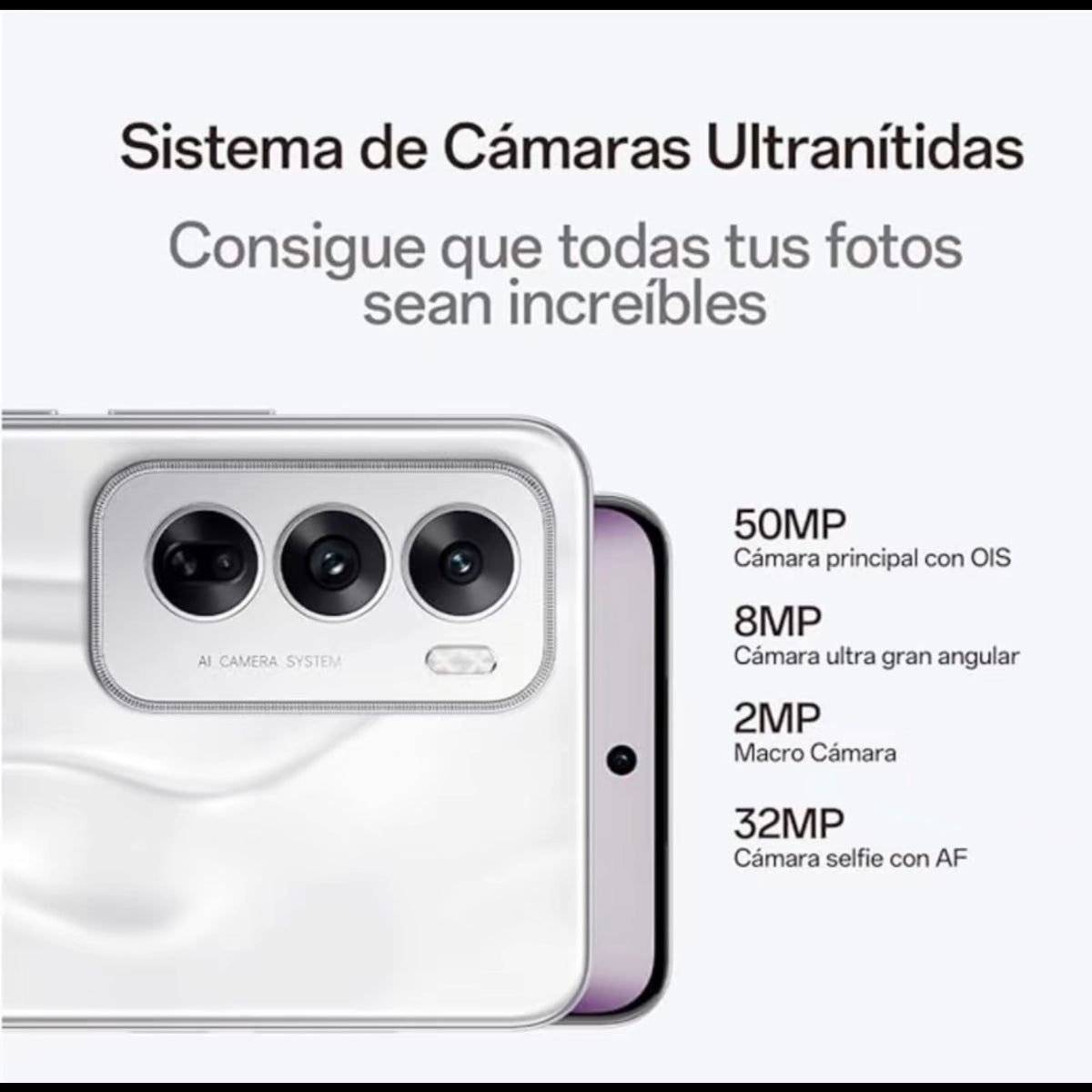 OPPO Reno12 5G Nuevo- Pantalla AMOLED 6.7"