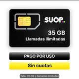 Tarjeta sim de prepago suop￼