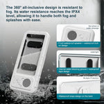 Altavoz caja impermeable, baño impermeable 360 °