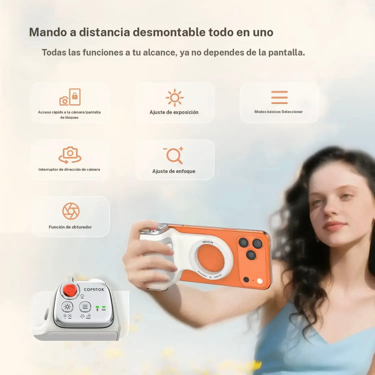 Agarre para Teléfono magsafe Control de Cambio de Cámara y Enfoque,