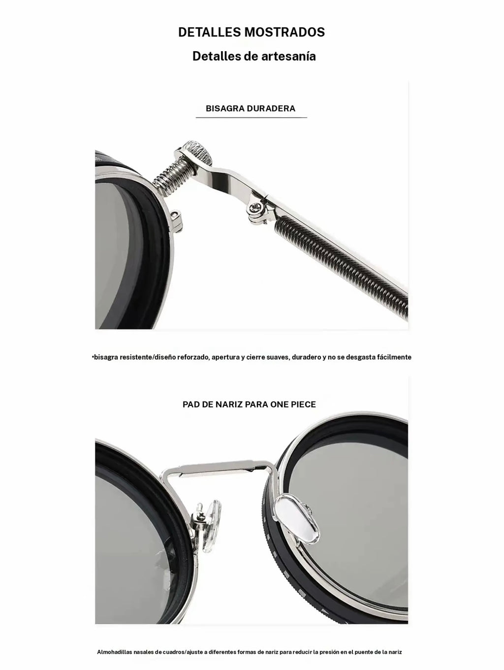 Gafas de sol ajustables 1-9 Gafas de pesca polarizadas redondeadas con lentes de filtro