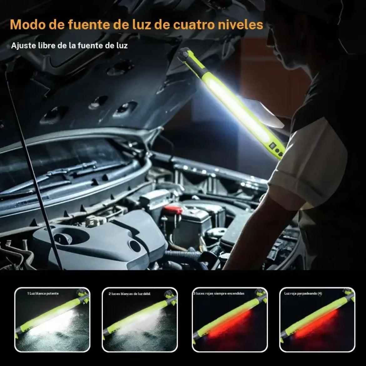 Luz de trabajo magnética
