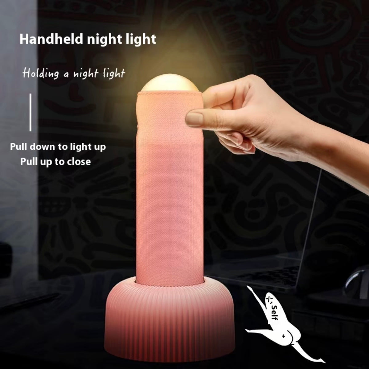 Luz Nocturna recargable de mano para dormitorio lampara