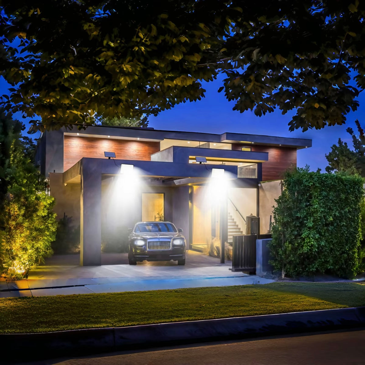 Luz led solar para exteriores con sensor