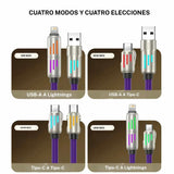 Cable usb tipo c a tipo c 4en1 de 240w