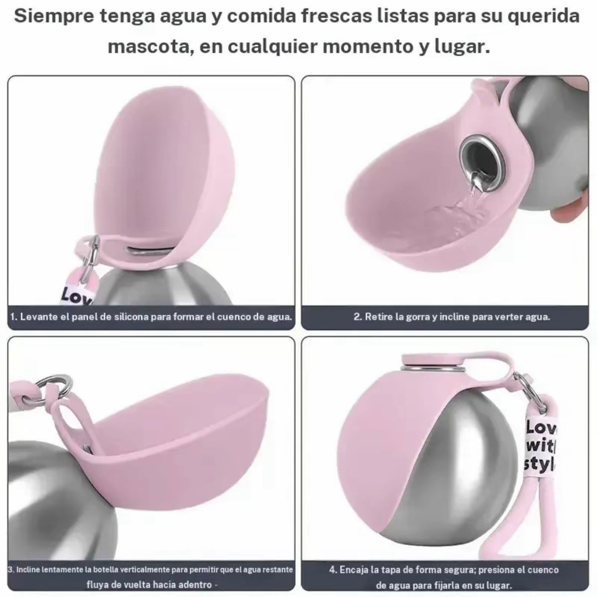 Botella de agua para mascota ￼