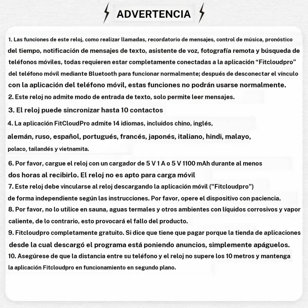 Reloj inteligente pantalla HD 1.7”