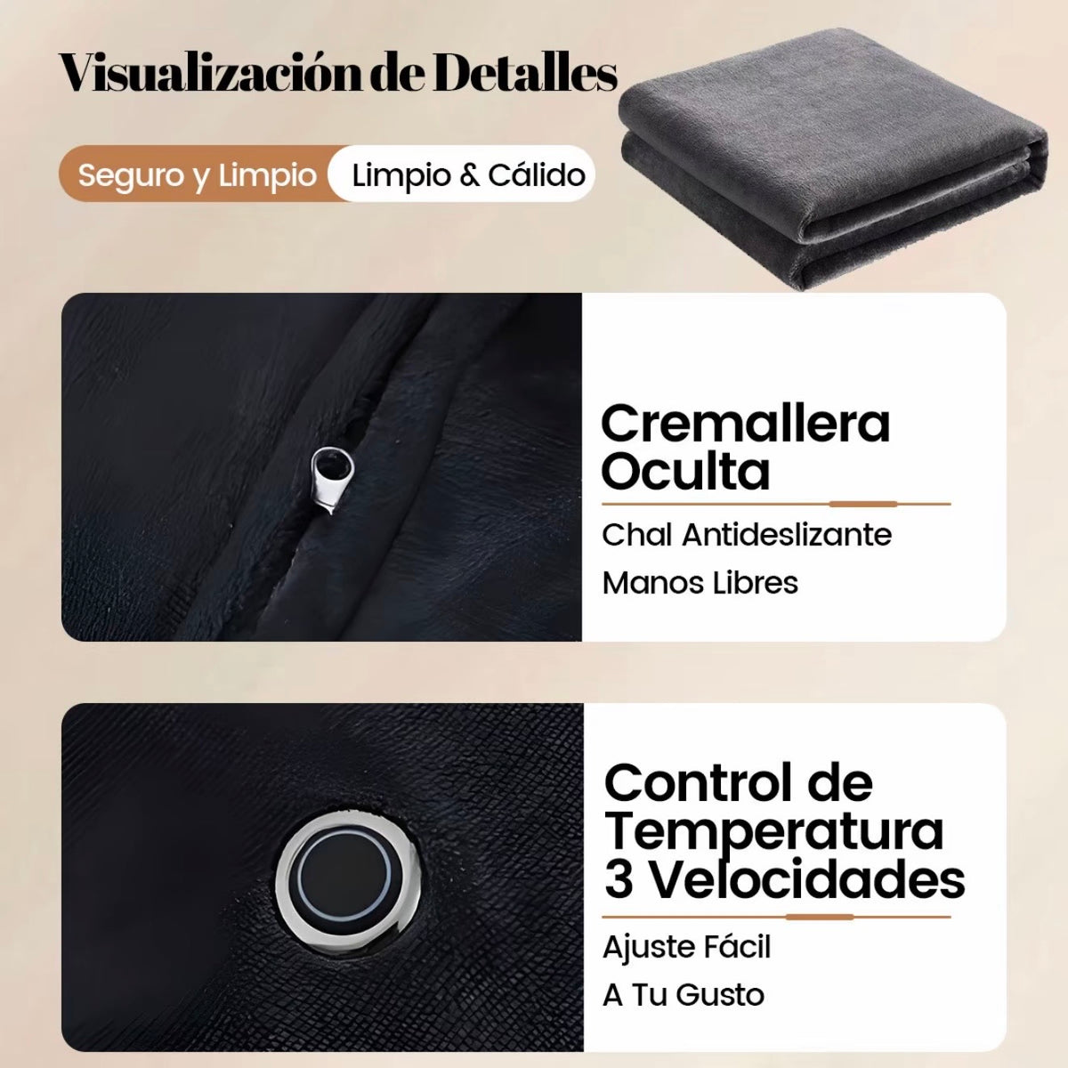 Chal/manta eléctrica portatil