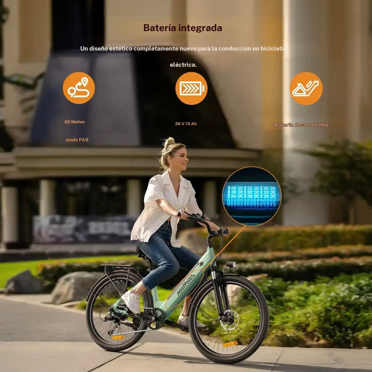 Bicicleta eléctrica para adultos HillMiles