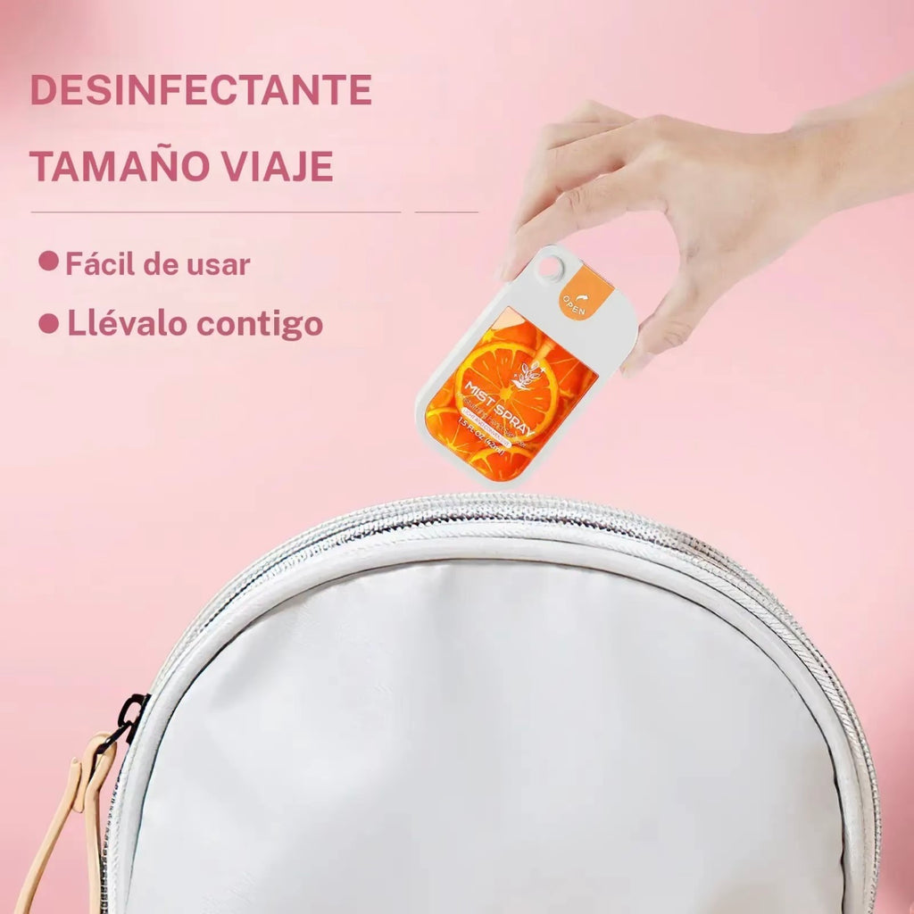 Colonia desinfectante de mano para viaje