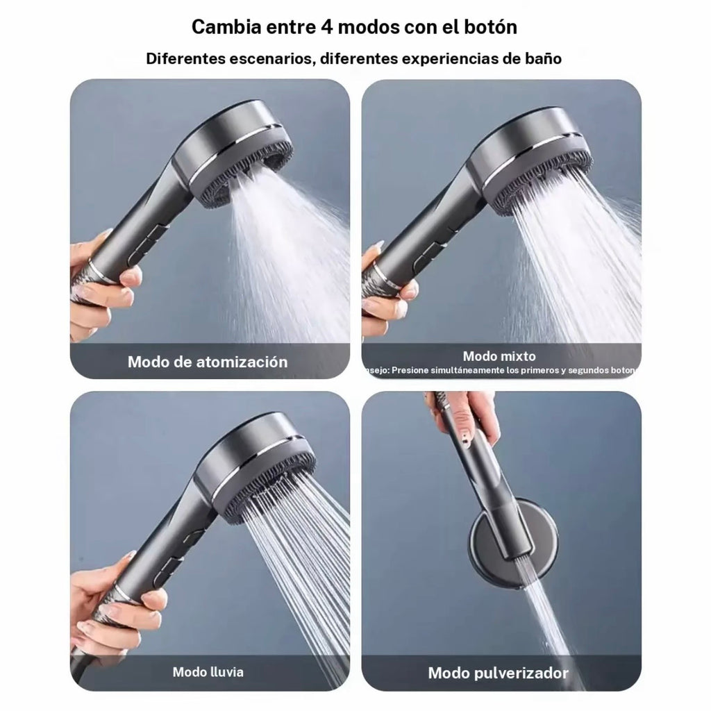 Teléfono de ducha con 4modos￼