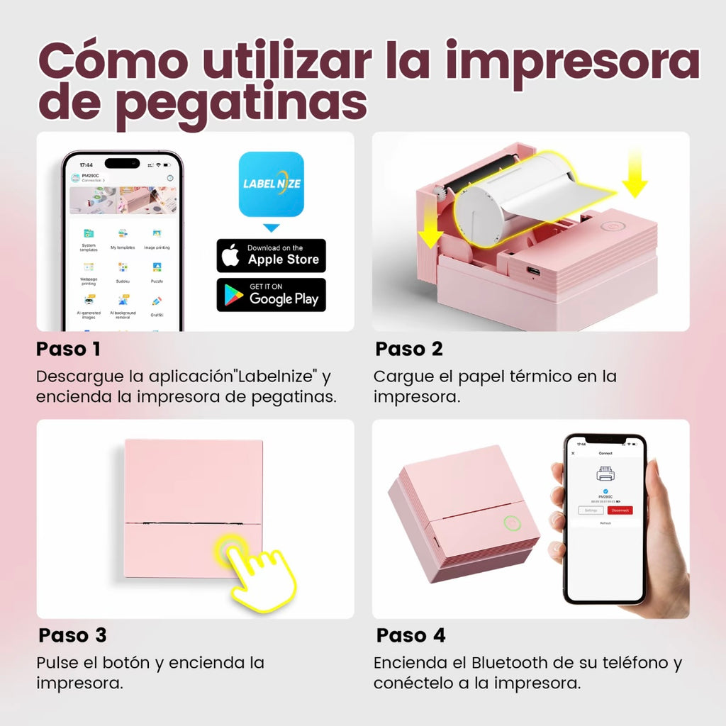 Mini impresora portátil PM290C