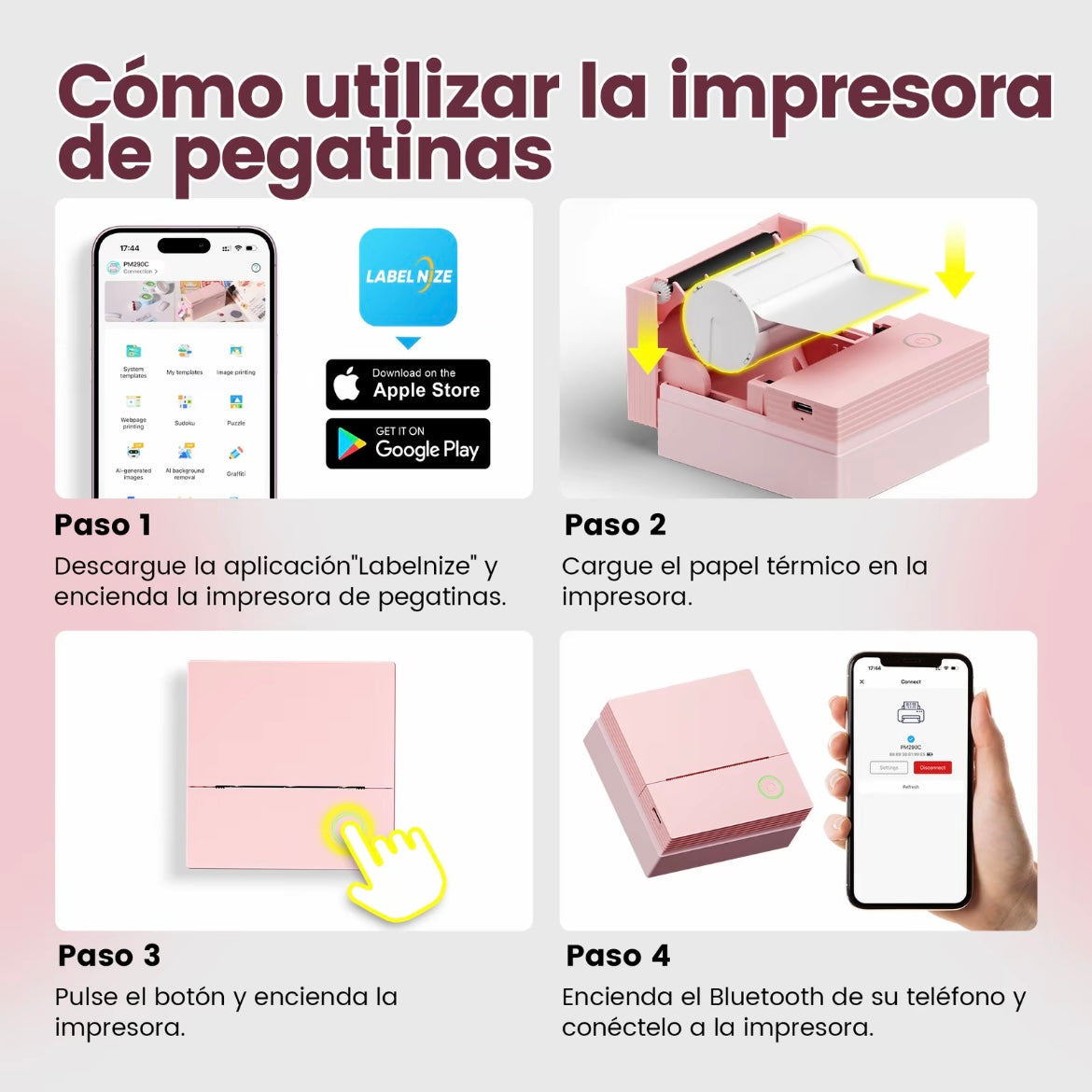 Mini impresora portátil PM290C