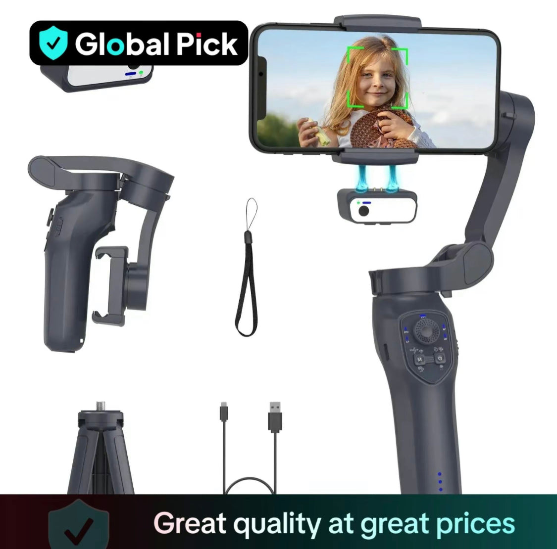 Estabilizador gimbal plegable con IA