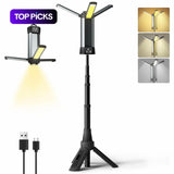 Luz camping con trípode