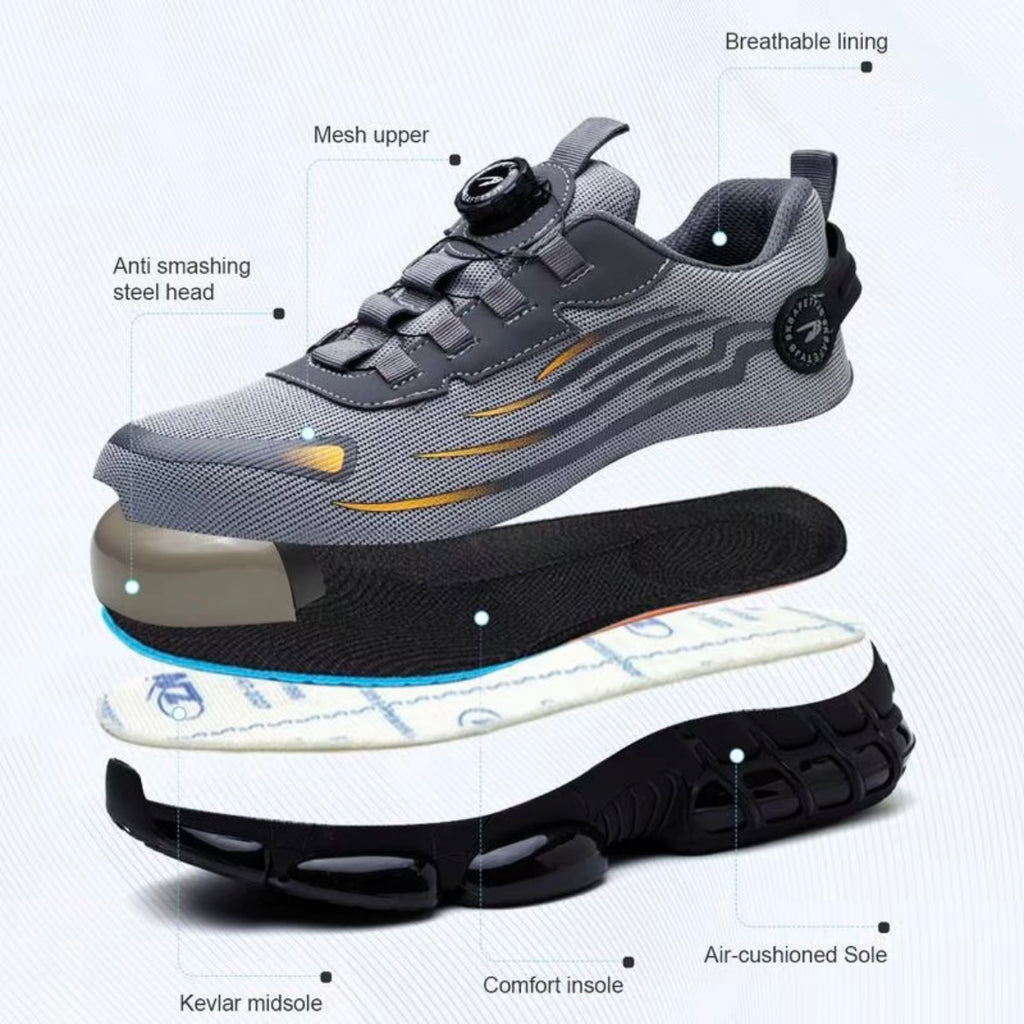Zapato de seguridad antiperforación y antigolpes