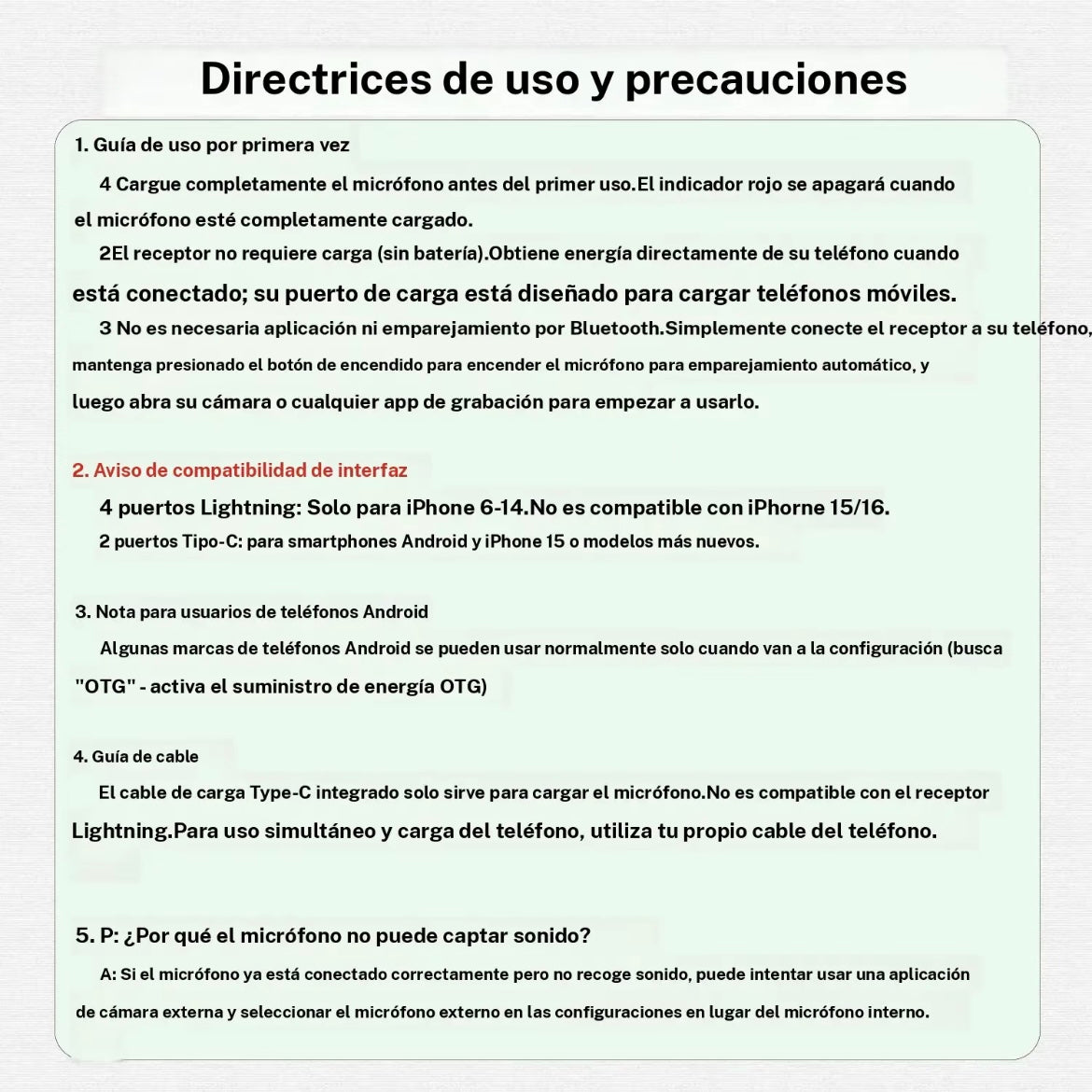 Micrófono de solapa inalámbrico
